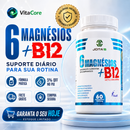 VITACORE Suplemento 6 Magnésio + B12 Metilcobalamina 60 Cápsulas 500mg