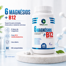 VITACORE Suplemento 6 Magnésio + B12 Metilcobalamina 60 Cápsulas 500mg