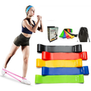 Kit 11 Extensor Elástico Treino Em Casa + Kit 5 Mini Band Para Exercícios Multifuncional Yoga Fisioterapia e Treino