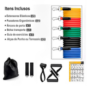 Kit 11 Extensor Elástico Treino Em Casa + Kit 5 Mini Band Para Exercícios Multifuncional Yoga Fisioterapia e Treino