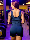 CONJUNTO ACADEMIA FEMININO TOP E SHORT CINTURA ALTA EM SUPLEX