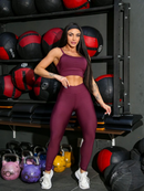 Conjunto Fitness Feminino Top e Calça Sports Treino Perfeito Tecido Premium