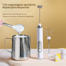 Batedor Misturador Mixer Elétrico para Bebidas Leite Café Clara de Ovos 2 em 1 Utensílios de Cozinha