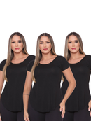 Kit 3 Blusa Feminina Tapabumbum Feminina Sobre legging Academia