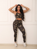 Conjunto Fitness Feminino Top e Calça Sports Treino Perfeito Tecido Premium