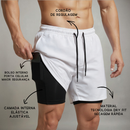 KIT 3 Shorts 2 em 1 Bermuda Compressão MasculinO Dry Fit Elastano Academia Treino Original Bordbless
