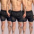 Kit 3 Shorts  Esportivo 2 em 1 Performance