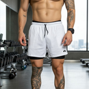 KIT 3 Shorts 2 em 1 Bermuda Compressão MasculinO Dry Fit Elastano Academia Treino Original Bordbless