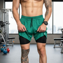 KIT 3 Shorts 2 em 1 Bermuda Compressão MasculinO Dry Fit Elastano Academia Treino Original Bordbless