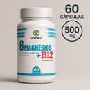 Suplemento 6 Magnésio + B12 Metilcobalamina 60 Cápsulas 500mg Envio Imediato
