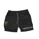 Bermuda De Compressão 2 Em 1 Dry Fit Com Elastano MONSTER, Ideal Para Treinos, Academia