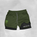 Short Masculino 2 em 1 – Compressão + Dry Fit
