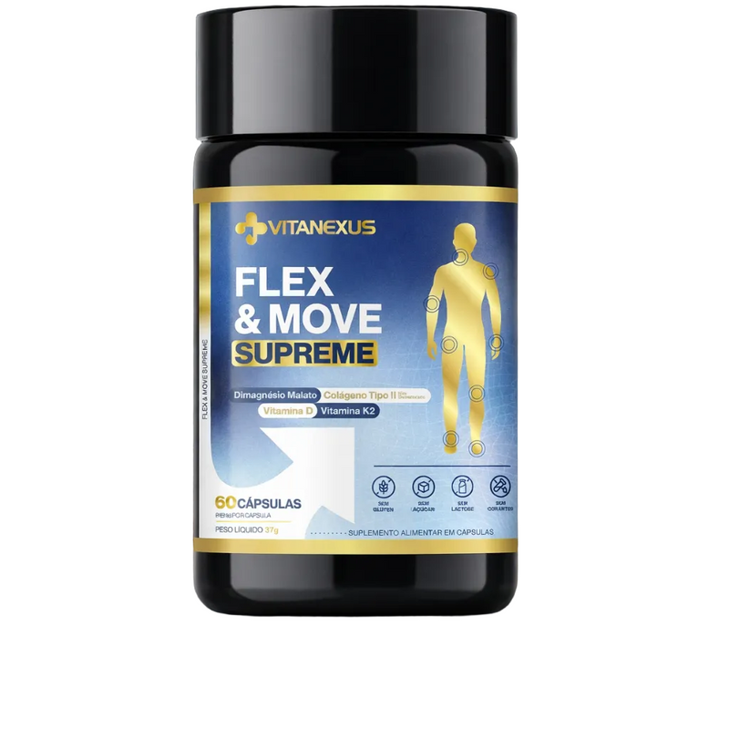 Dores Articulares E Musculares 1230mg - Fórmula Completa Colágeno Tipo 2 + Magnésio Dimalato + D3k2