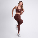 Conjuntos Fitness Feminino Strep Top + Calça Legging Cintura Alta Suplex Academia & Treino