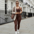 Conjuntos Fitness Feminino Strep Top + Calça Legging Cintura Alta Suplex Academia & Treino
