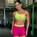 conjunto de short fitness crossfit nula manga academia fitness feminino