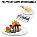 Balança de Cozinha Digital Alta Precisão 10Kg para Dieta Fitness